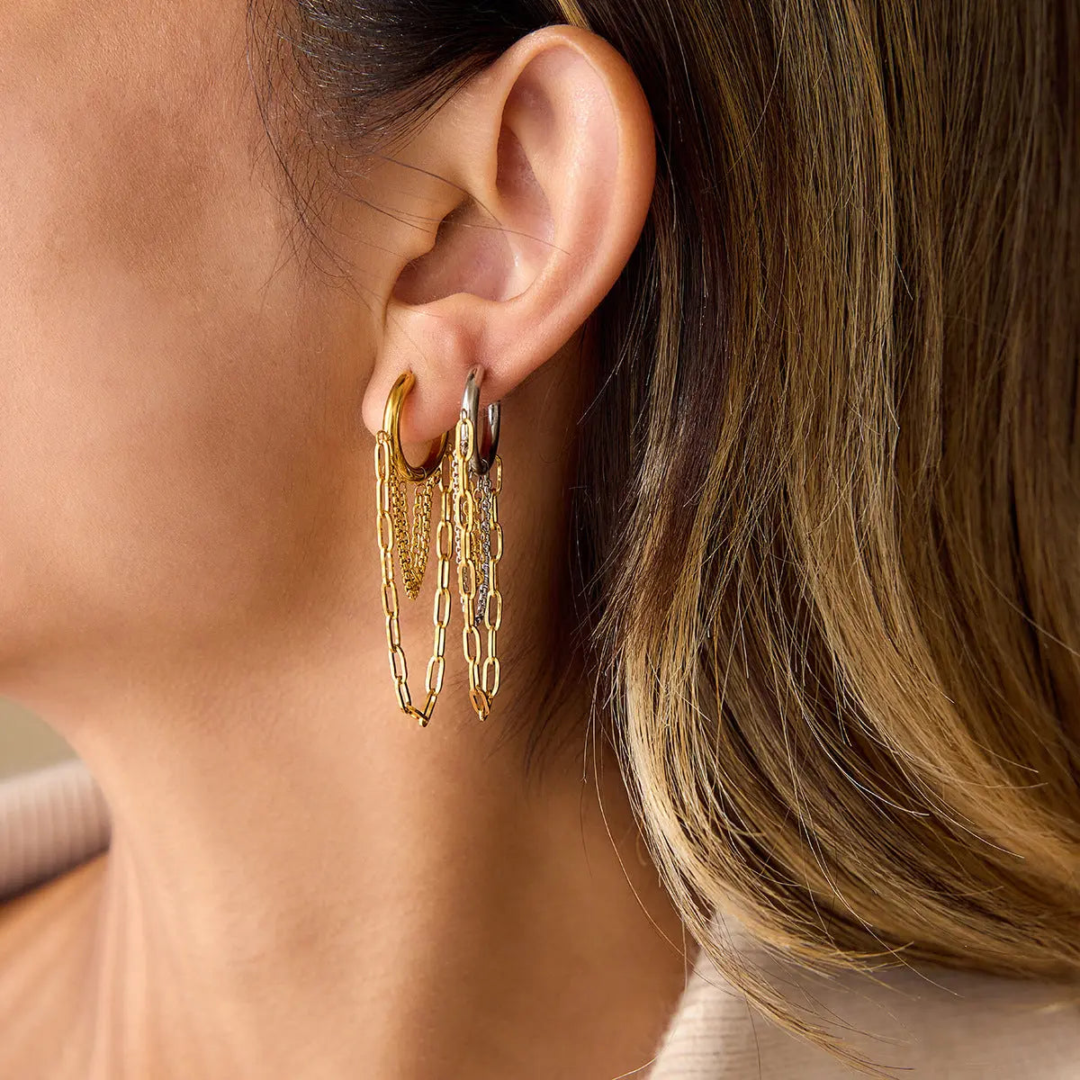 Stainless Steel Earrings With A Chic Tassel Design - visax