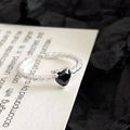 Sweet Cool Style Black Zircon XINGX Ring For Women visax